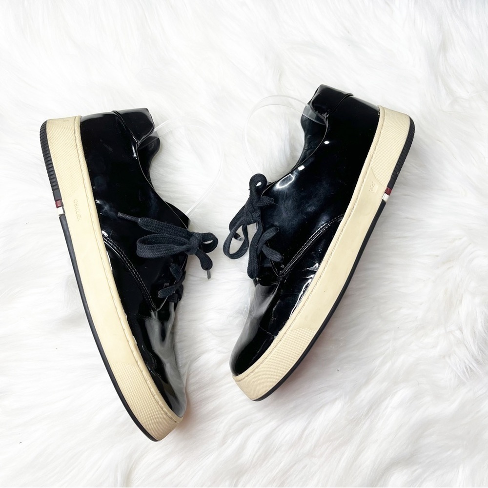 Osklen Black Patent Leather Lace Up Sneakers Size Men’s 9